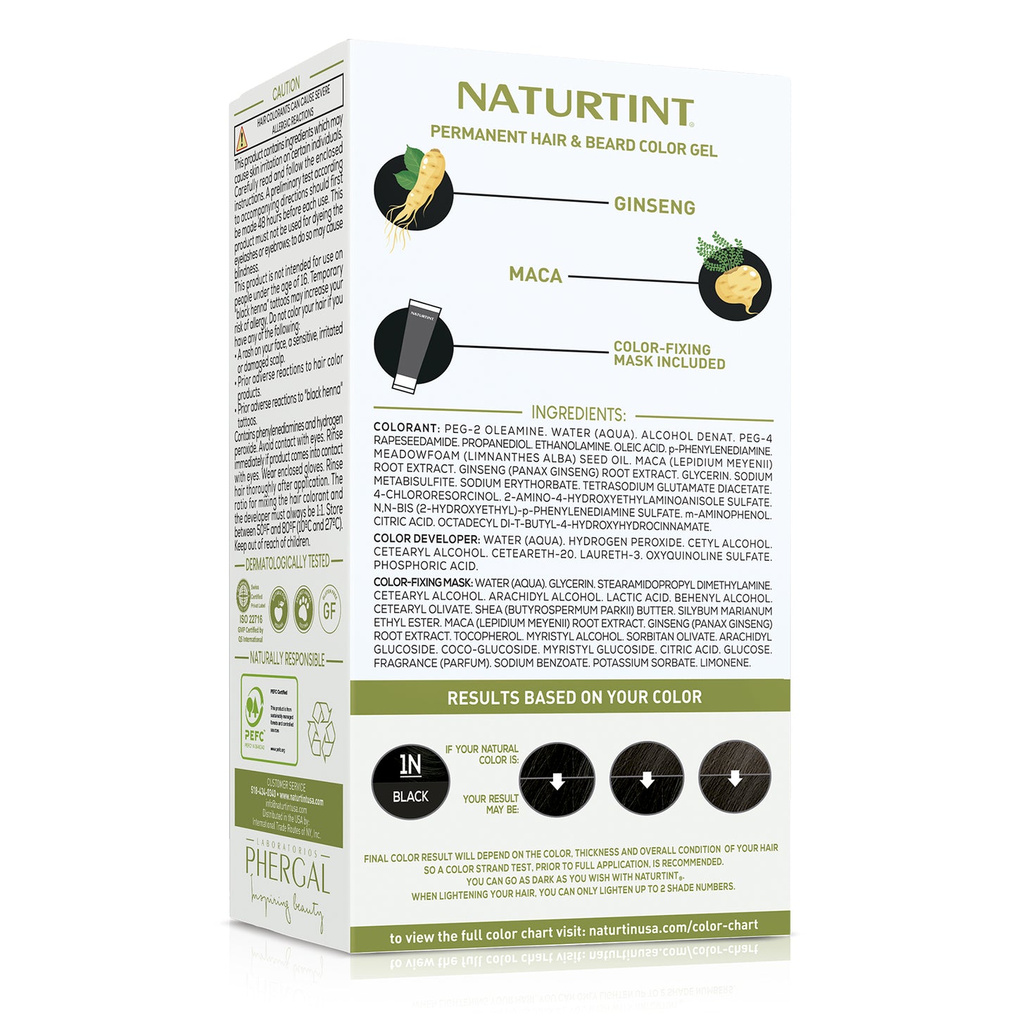 Naturtint Men's Permanent Hair Color 1N Black