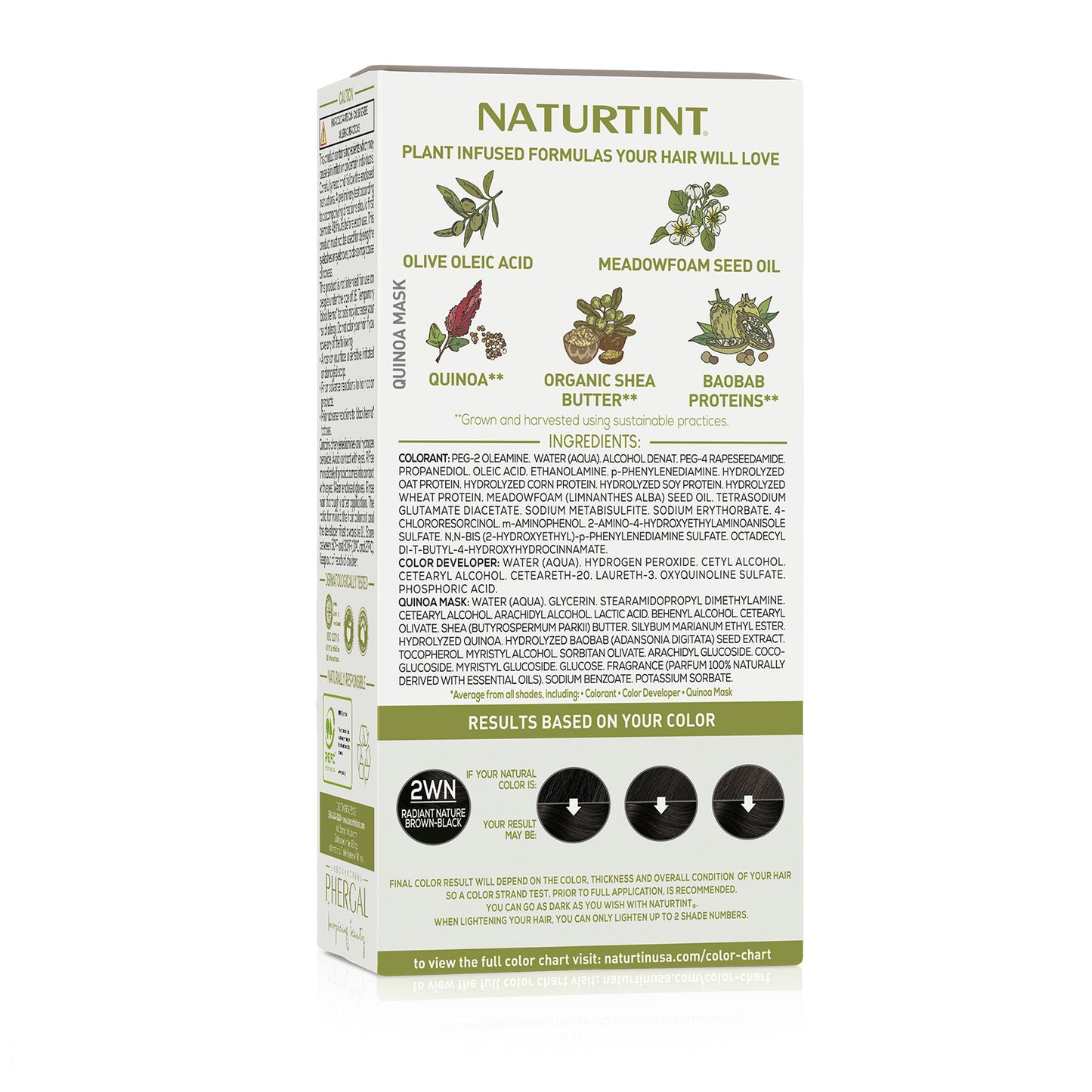 Naturtint Permanent Hair Color 2WN Radiant Nature Brown Black (Packaging may vary)