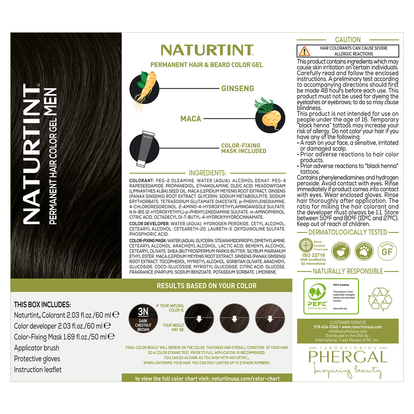 Naturtint Men's Permanent Hair Color 3N Dark Chestnut Brown