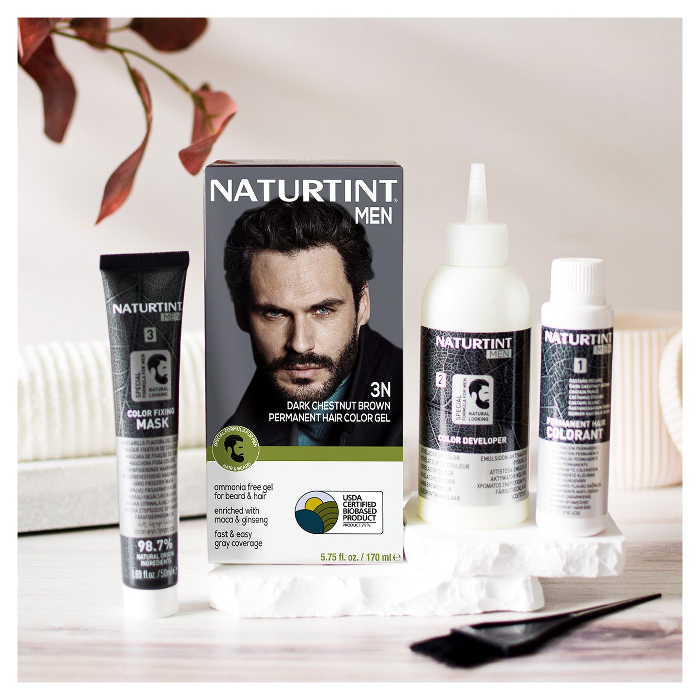 Naturtint Men's Permanent Hair Color 3N Dark Chestnut Brown