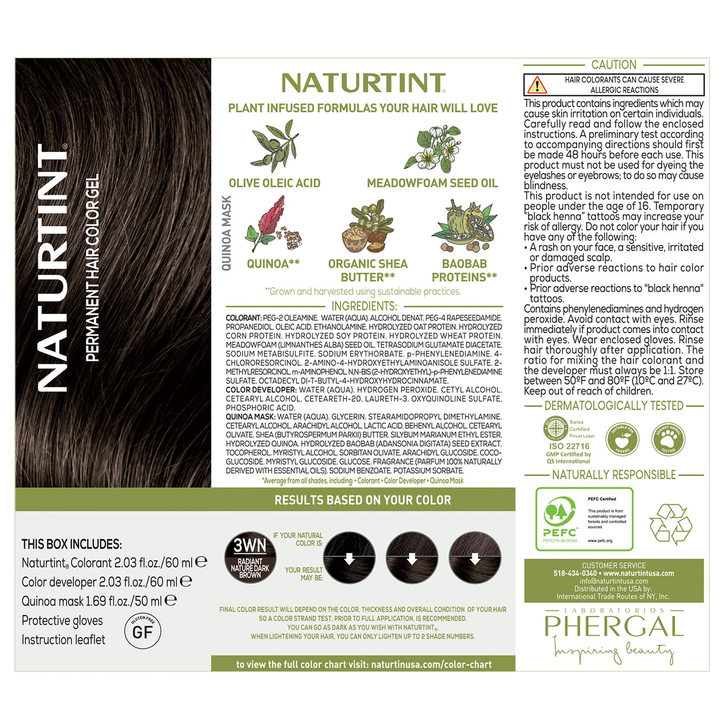 Naturtint Permanent Hair Color 3WN Radiant Nature Dark Brown