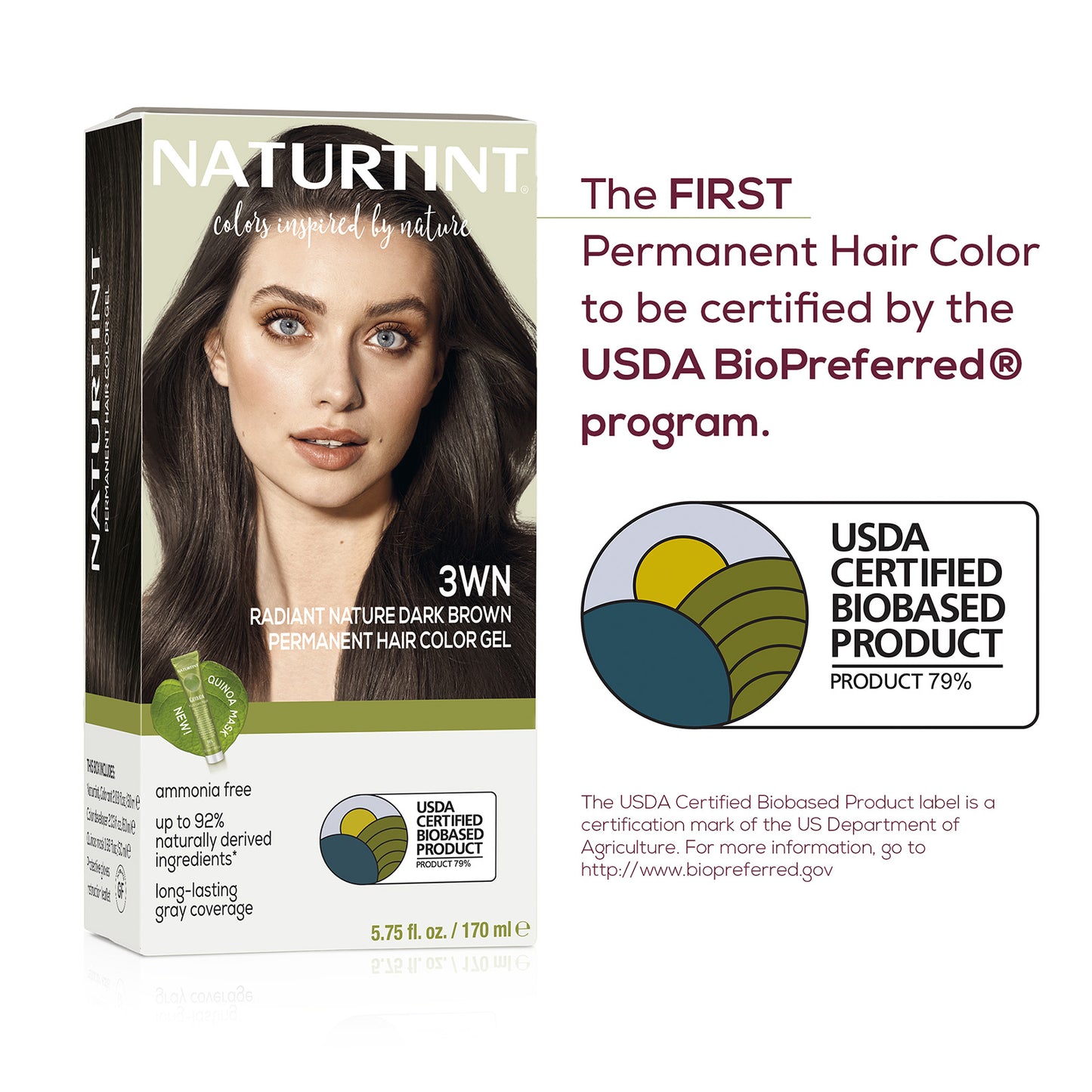 Naturtint Permanent Hair Color 3WN Radiant Nature Dark Brown