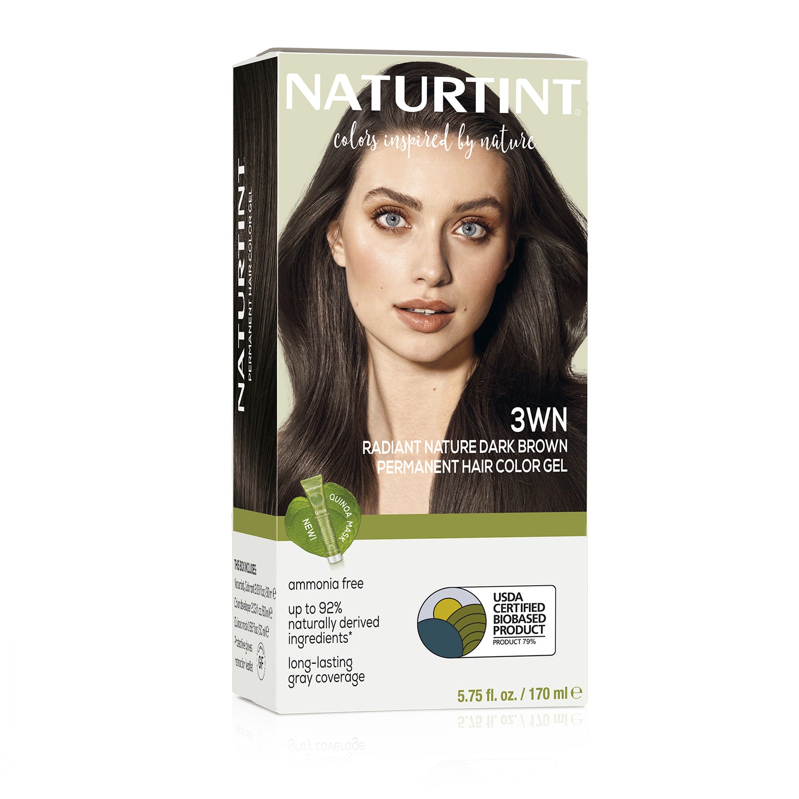 Naturtint Permanent Hair Color 3WN Radiant Nature Dark Brown (Packagin