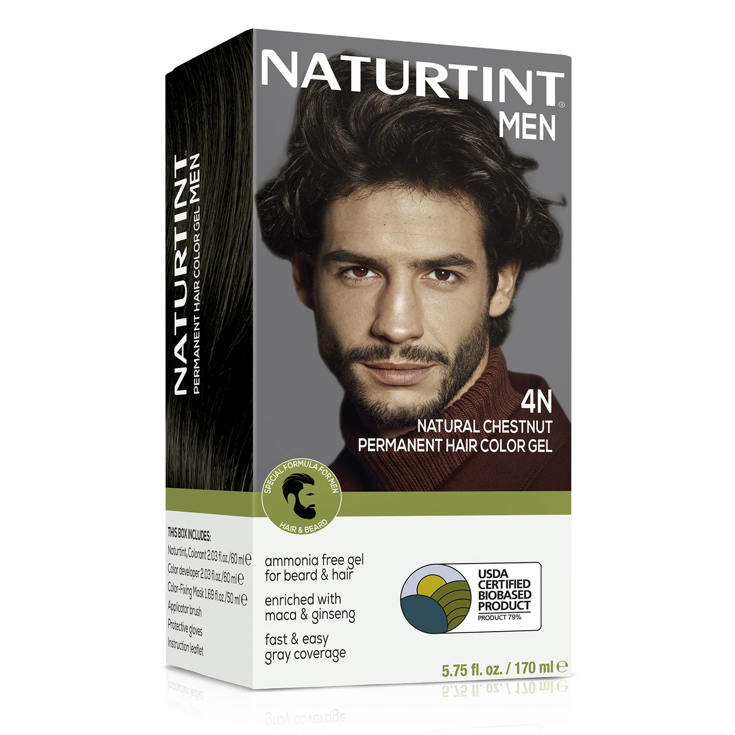 Naturtint Men's Permanent Hair Color 4N Natural Chestnut