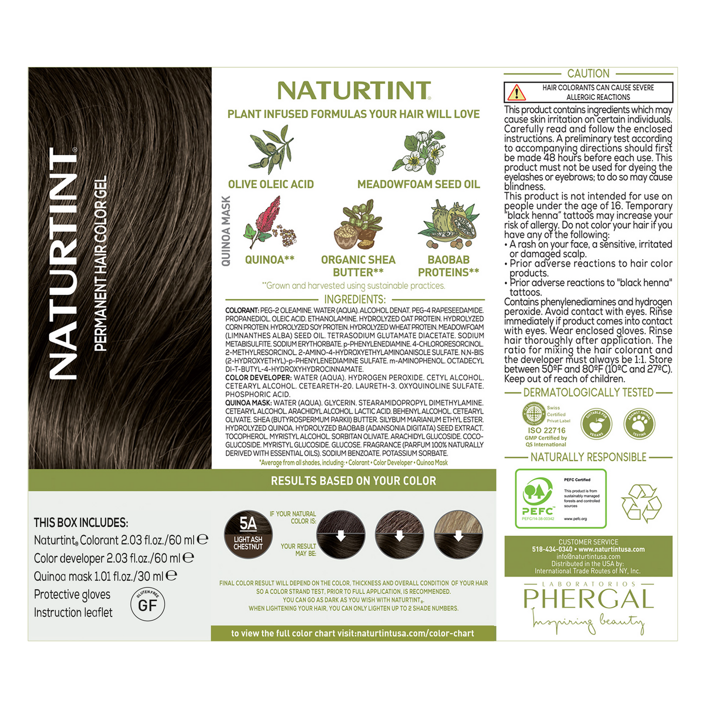 Naturtint Permanent Hair Color 5A Light Ash Chestnut (Packaging may vary)