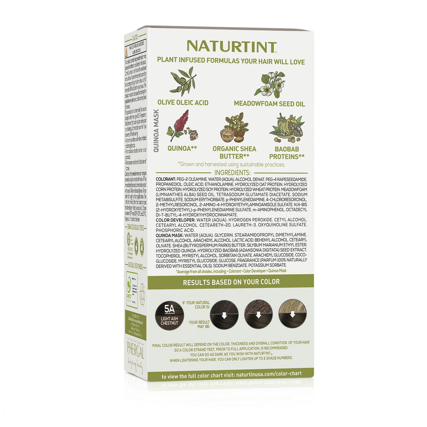 Naturtint Permanent Hair Color 5A Light Ash Chestnut (Packaging may vary)