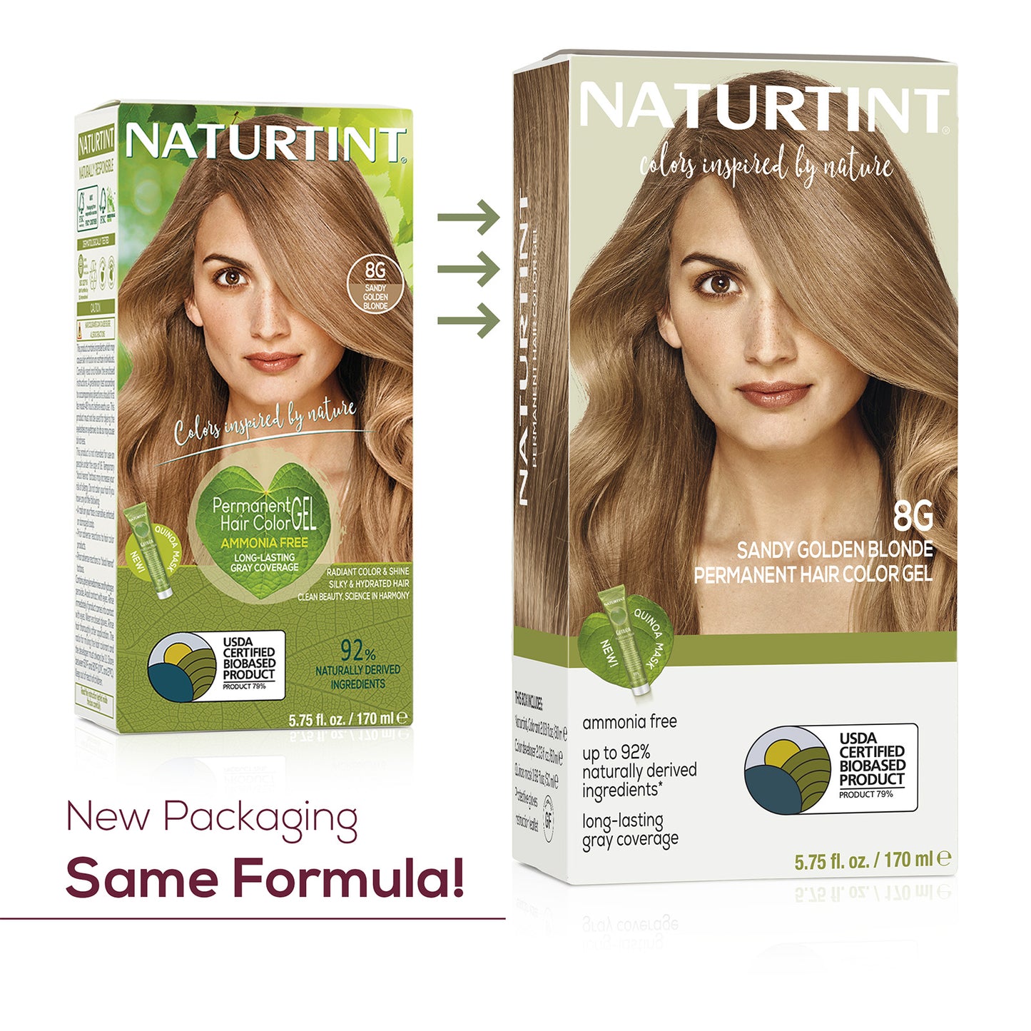 Naturtint Permanent Hair Color 8G Sandy Golden Blonde (Packaging may vary)
