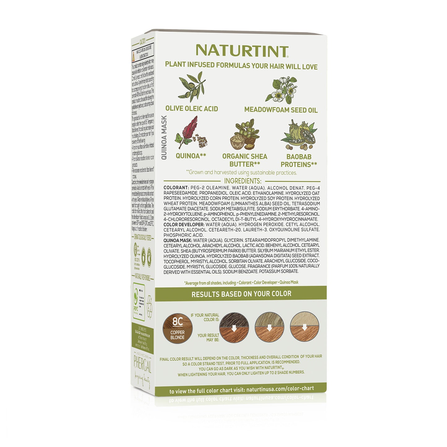 Naturtint Permanent Hair Color 8C Copper Blonde (Packaging may vary)
