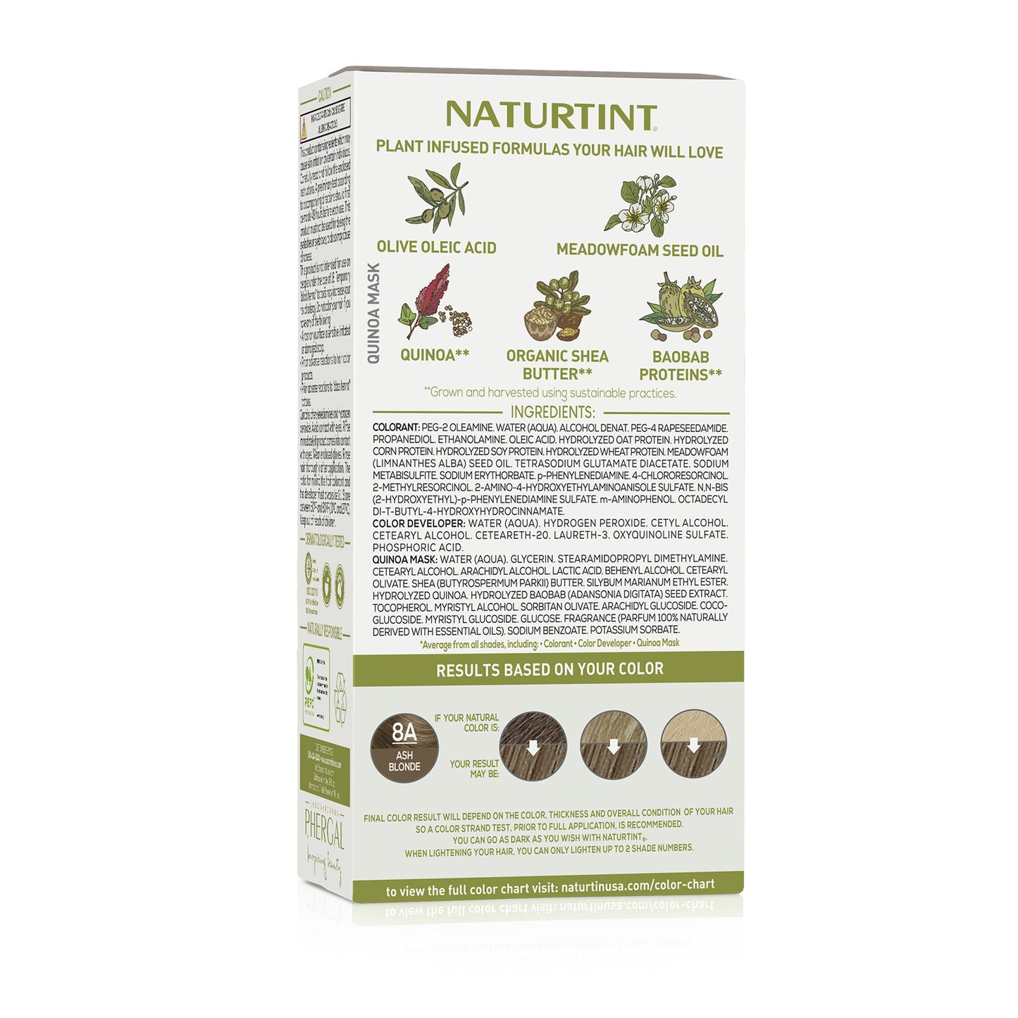 Naturtint Permanent Hair Color 8A Ash Blonde (Packaging may vary)