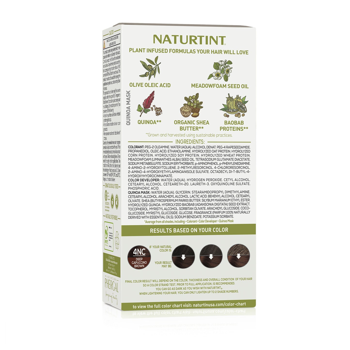 Naturtint Permanent Hair Color 4NC Deep Cappuccino Brown (Packaging may vary)