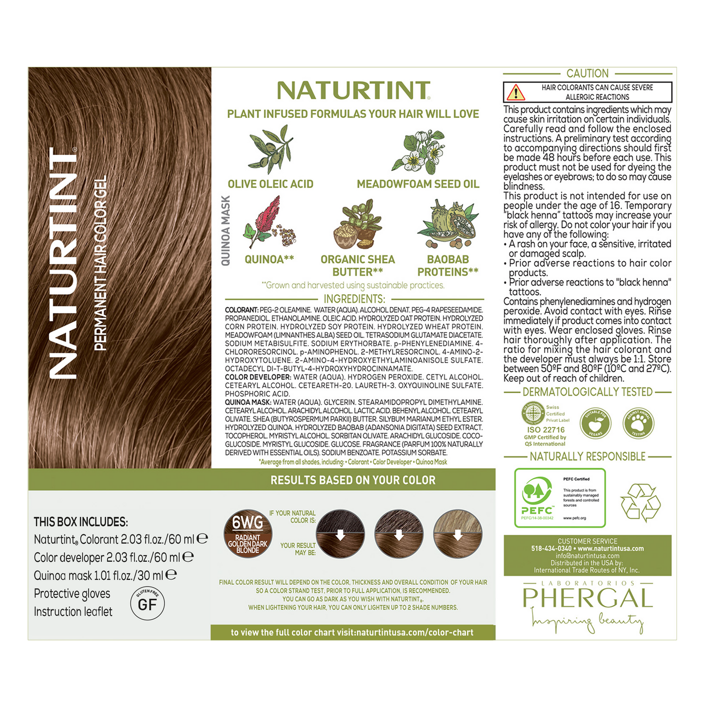 Naturtint Permanent Hair Color 6WG Radiant Golden Dark Blonde (Packaging may vary)