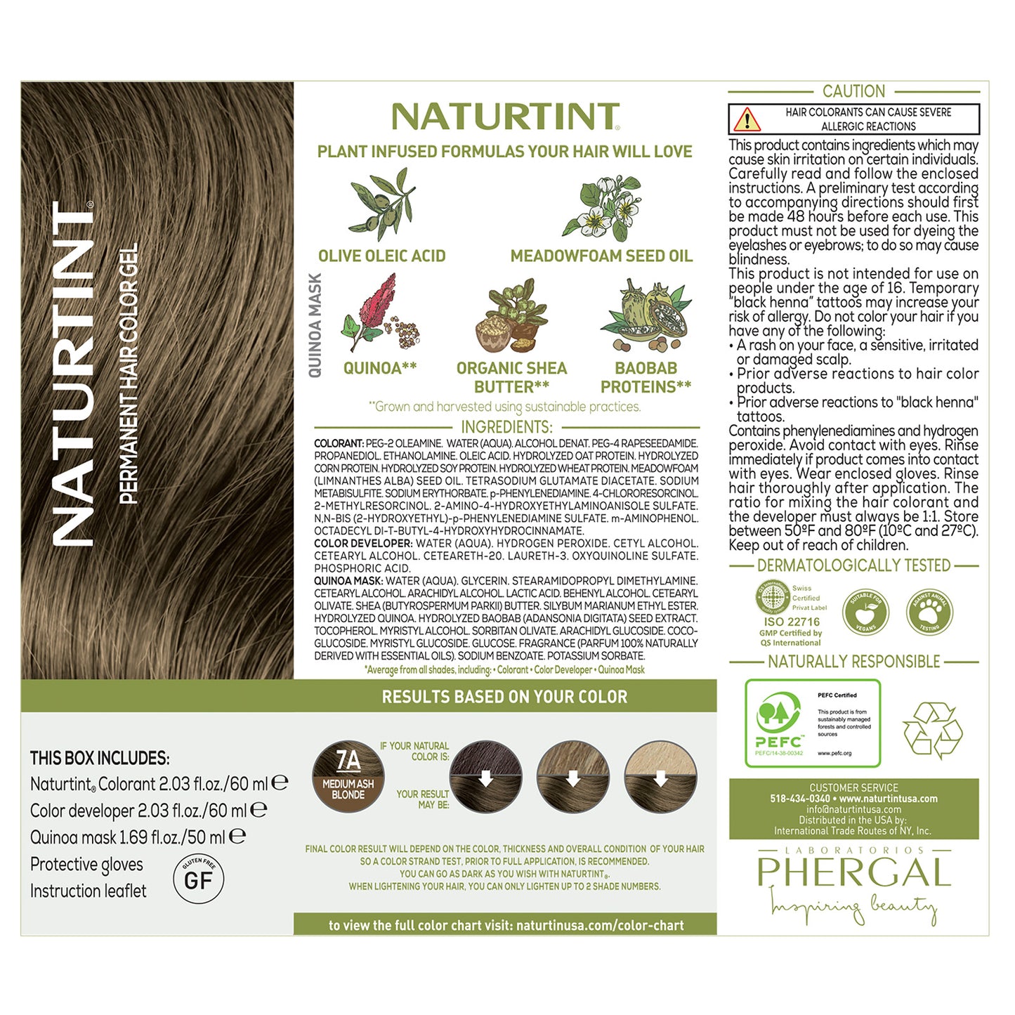 Naturtint Permanent Hair Color 7A Medium Ash Blonde