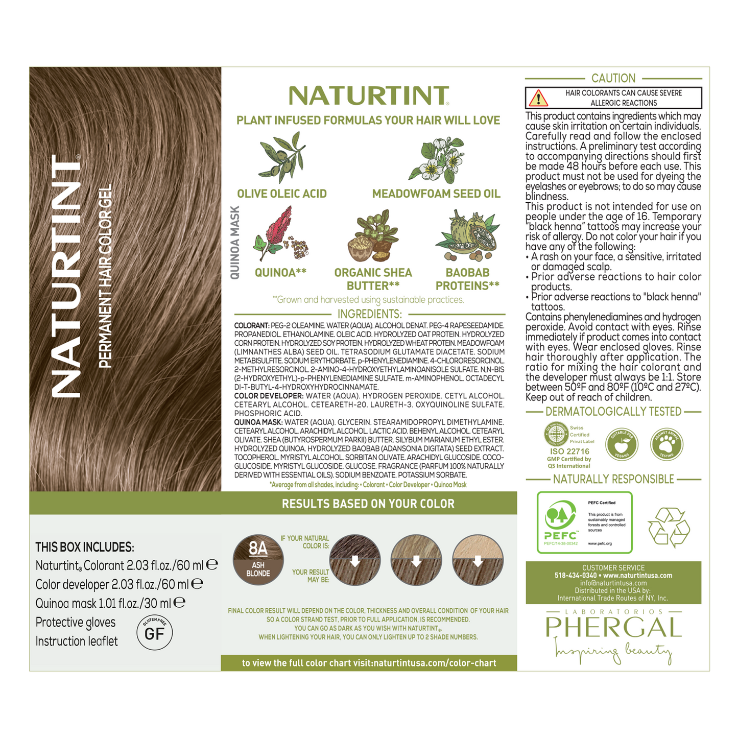 Naturtint Permanent Hair Color 8A Ash Blonde (Packaging may vary)