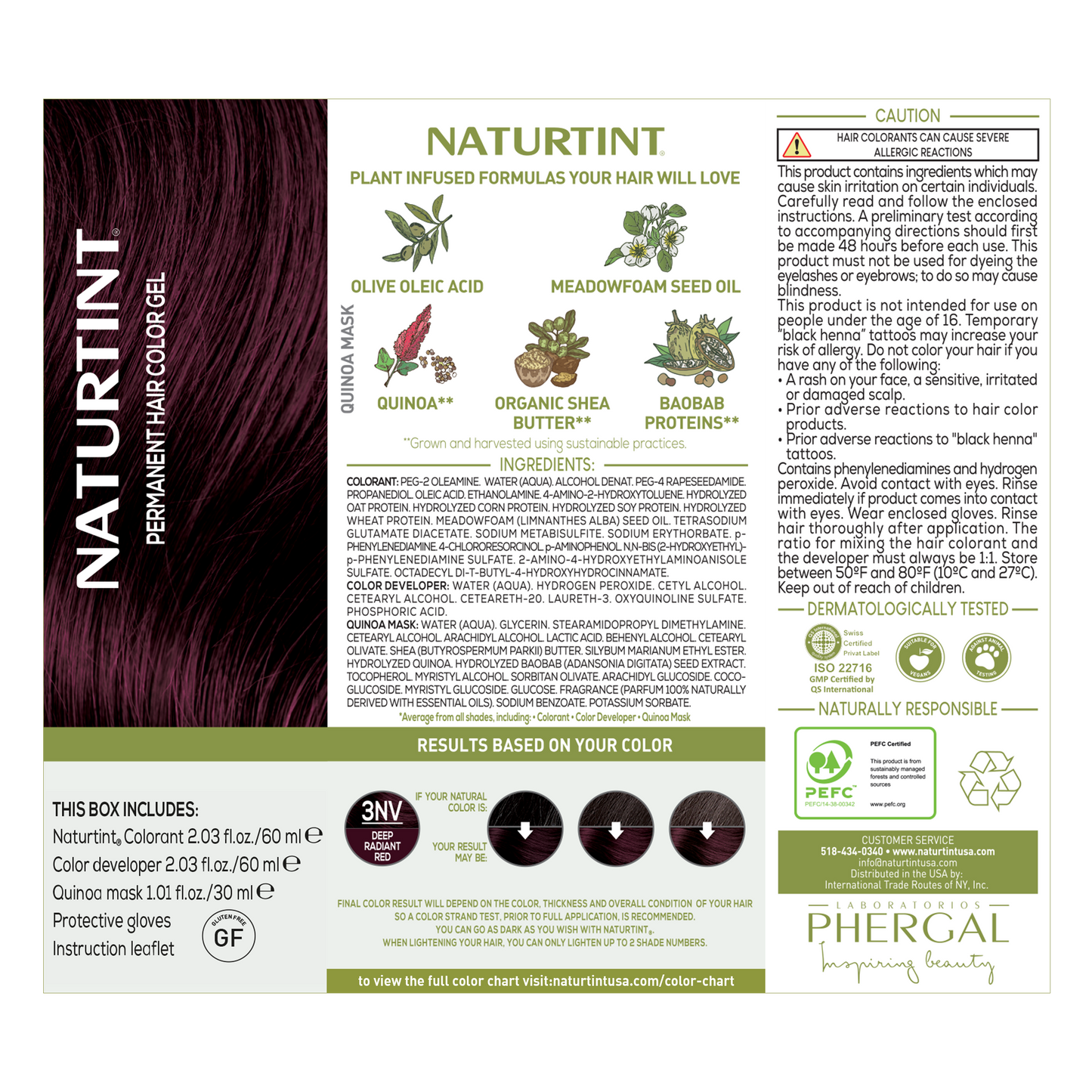 Naturtint Permanent Hair Color 3NV Deep Radiant Red (Packaging may vary)