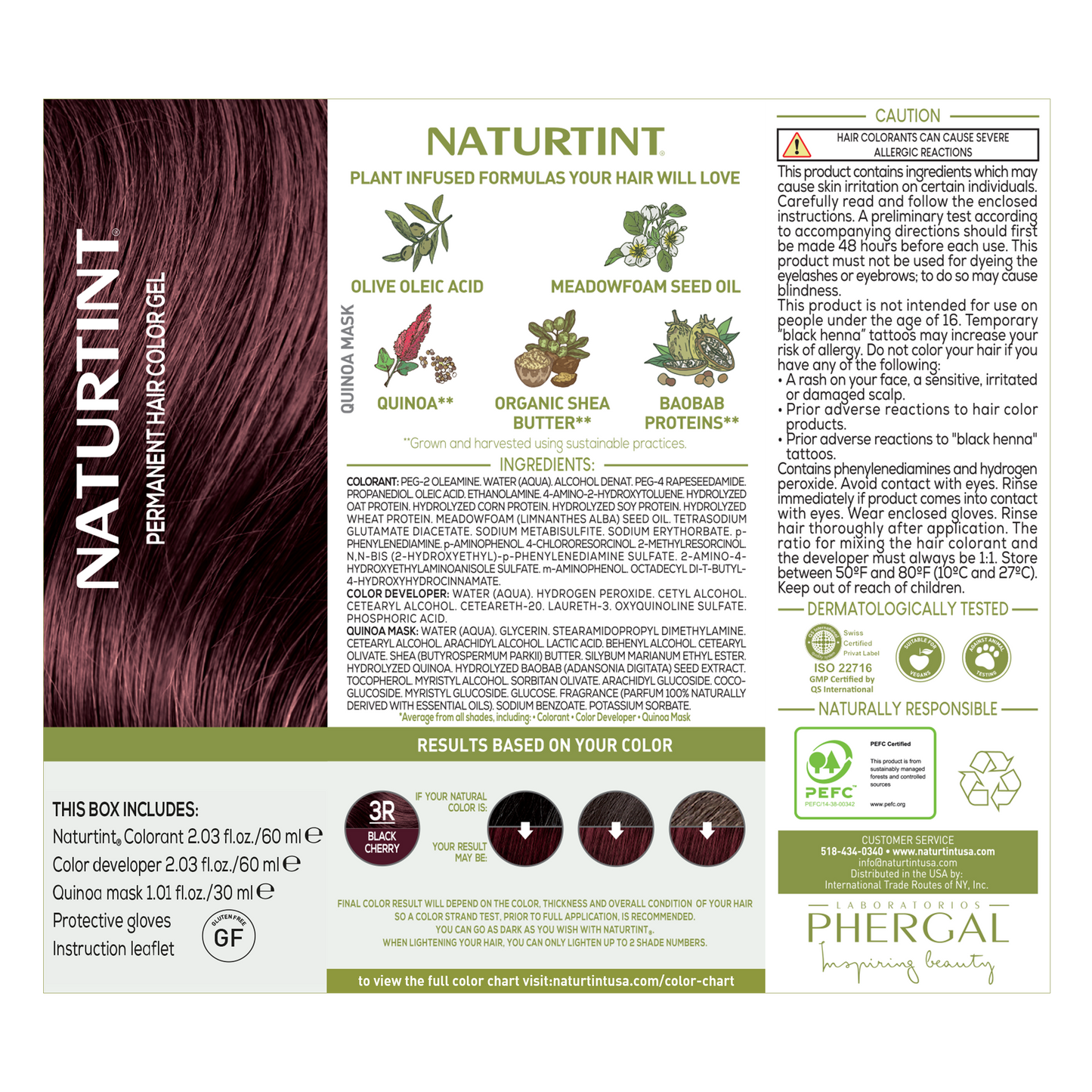 Naturtint Permanent Hair Color 3R Black Cherry (Packaging may vary)