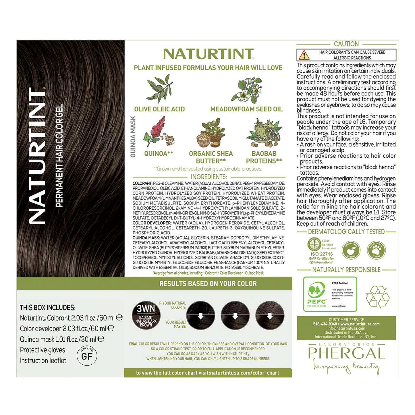 Naturtint Permanent Hair Color 3WN Radiant Nature Dark Brown (Packaging may vary)