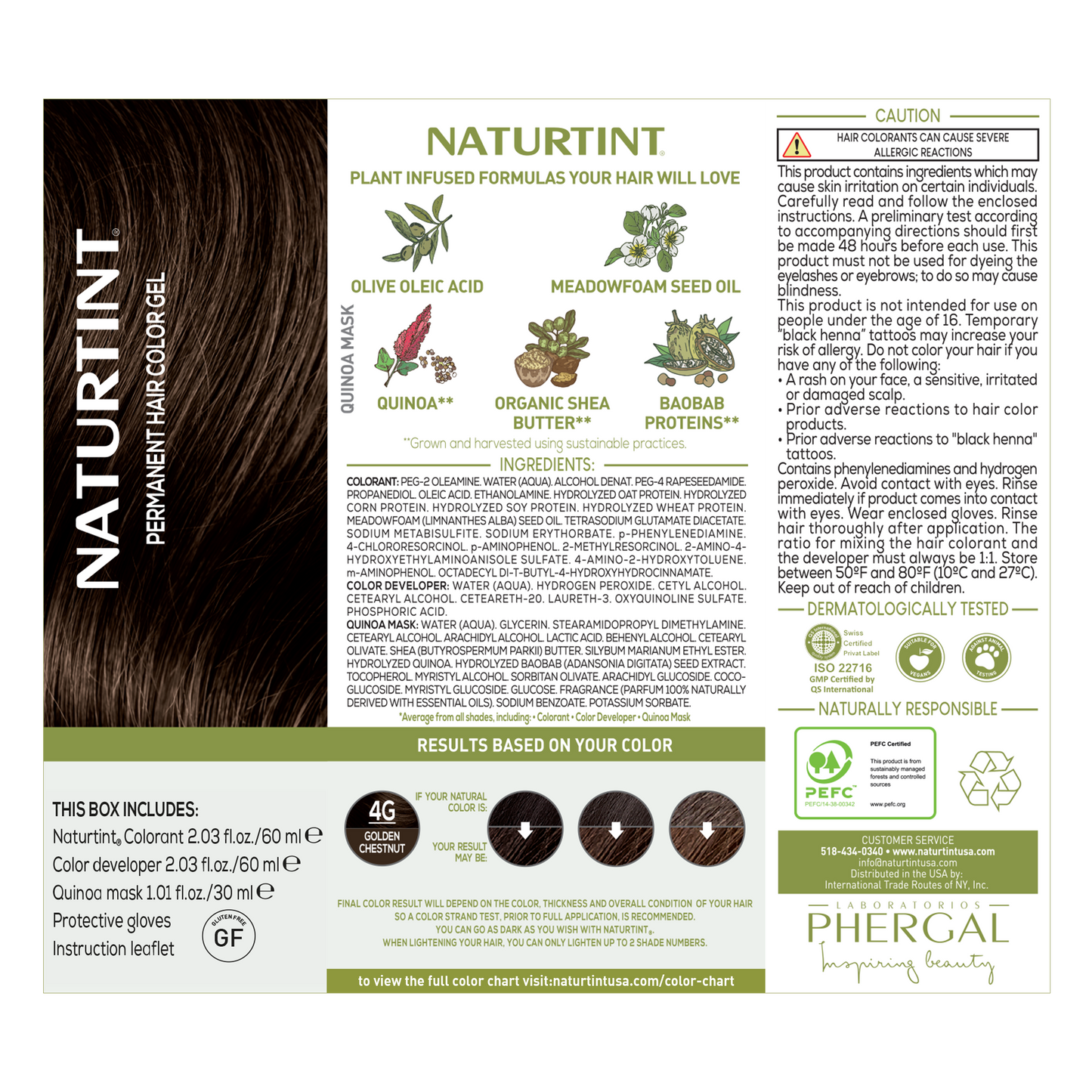 Naturtint Permanent Hair Color 4G Golden Chestnut (Packaging may vary)