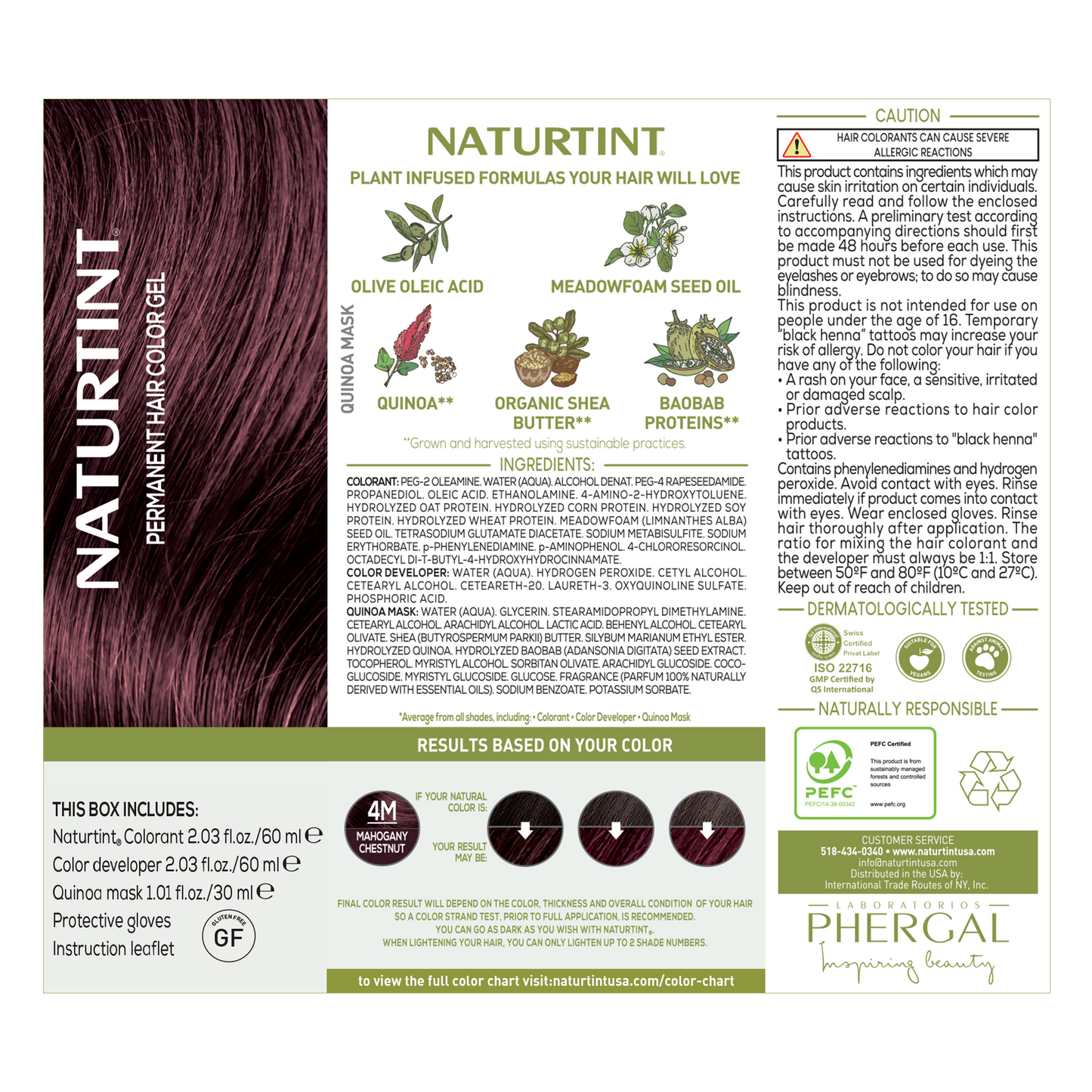 Naturtint Permanent Hair Color 4M Mahogany Chestnut (Packaging may vary)