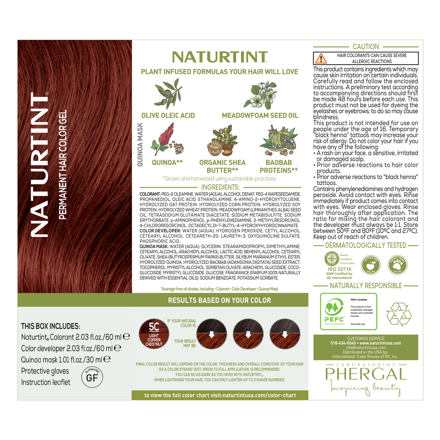 Naturtint Permanent Hair Color 5C Light Copper Chestnut (Packaging may vary)