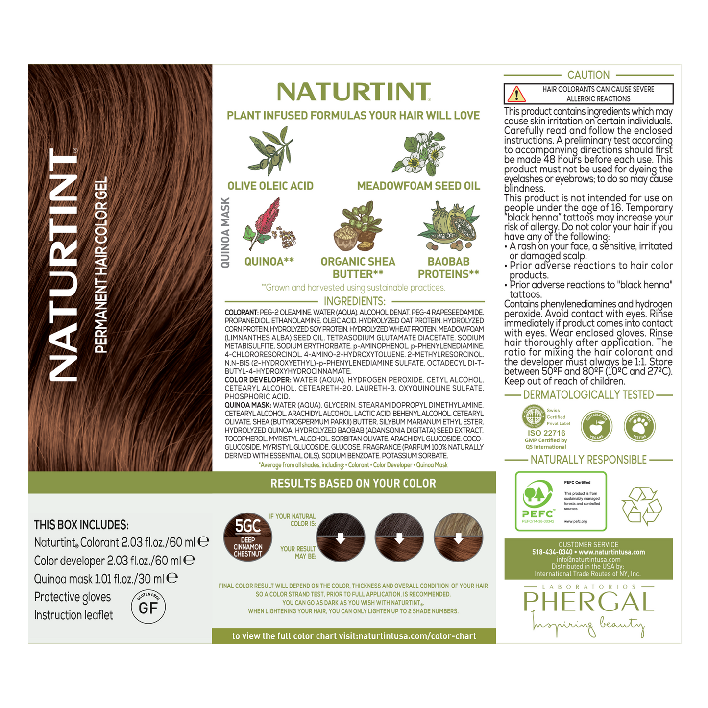 Naturtint Permanent Hair Color 5GC Deep Cinnamon Chestnut (Packaging may vary)