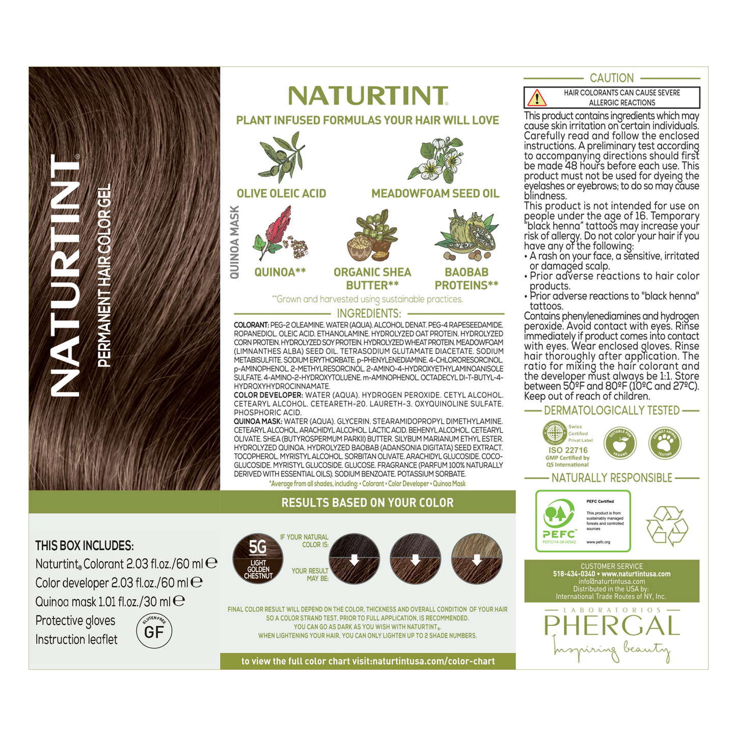 Naturtint Permanent Hair Color 5G Light Golden Chestnut (Packaging may vary)