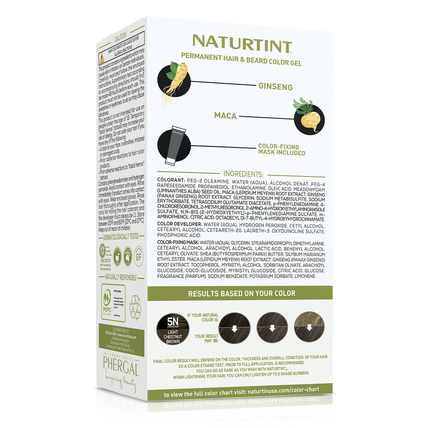 Naturtint Men's Permanent Hair Color 5N Light Chestnut Brown