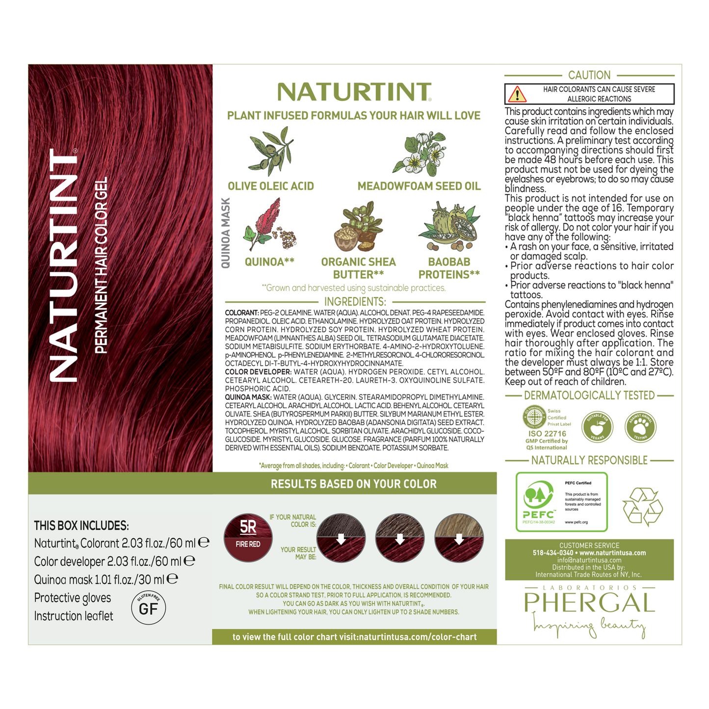 Naturtint Permanent Hair Color 5R (formerly 9R) Fire Red (Packaging may vary)