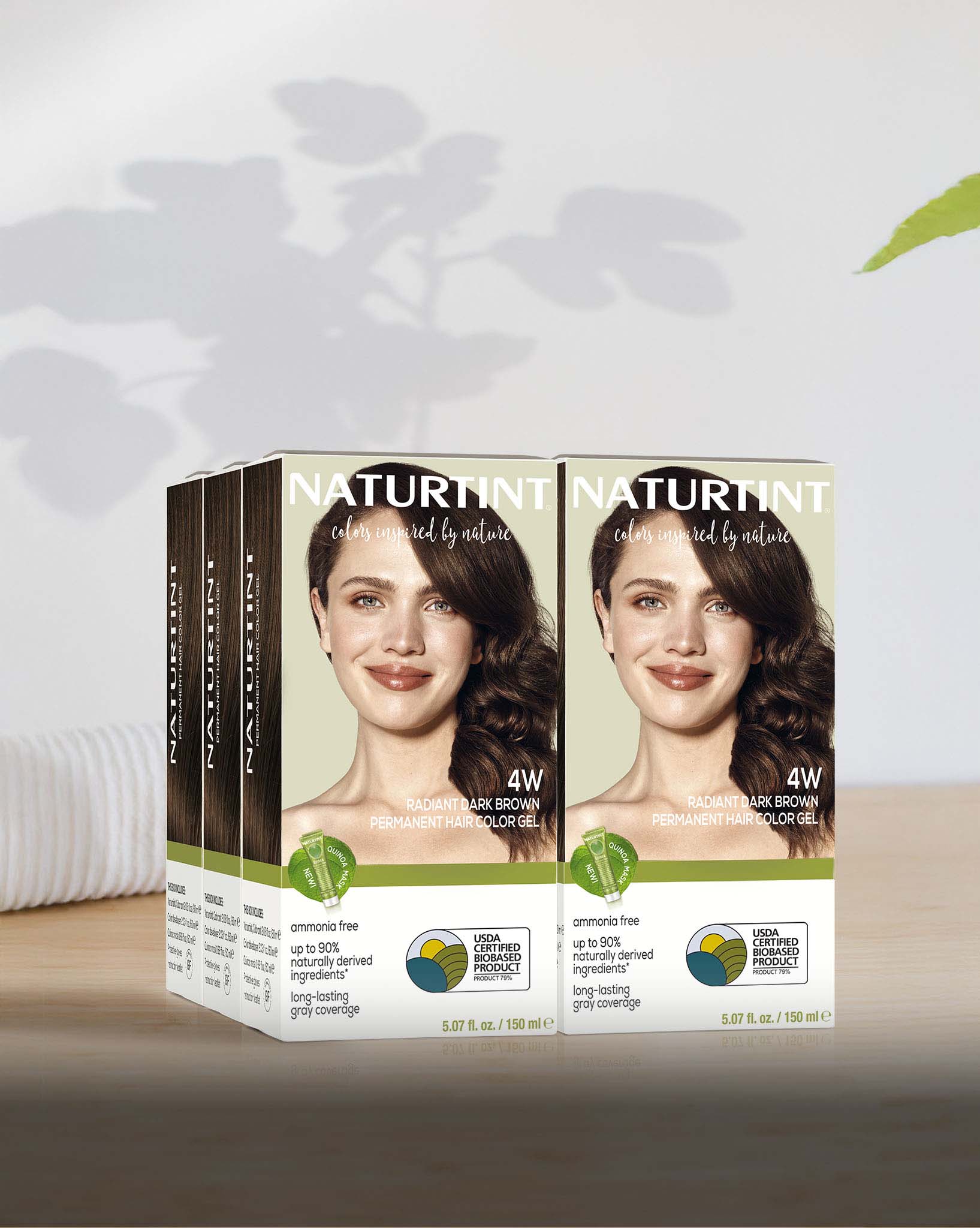 Naturtint Permanent Hair Color 4W Radiant Dark Brown (Packaging