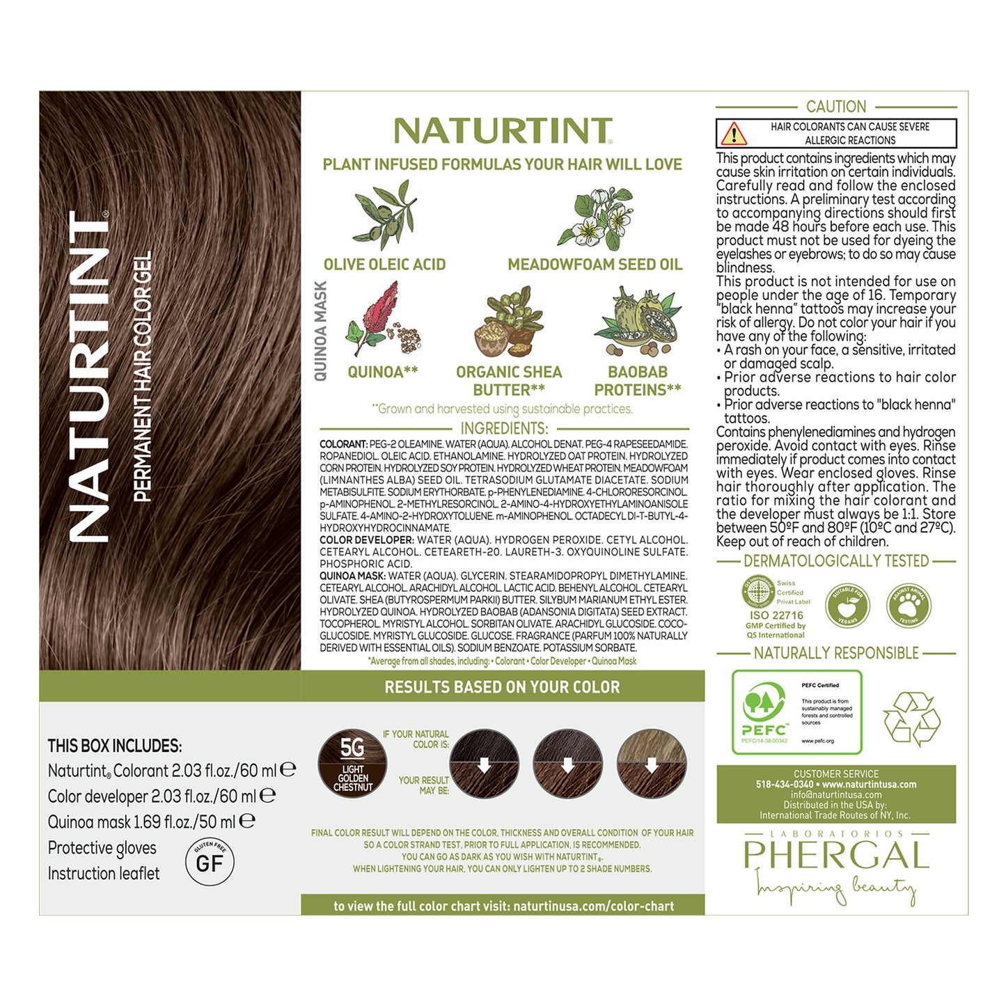 Naturtint Permanent Hair Color 5G Light Golden Chestnut (Packaging may vary)