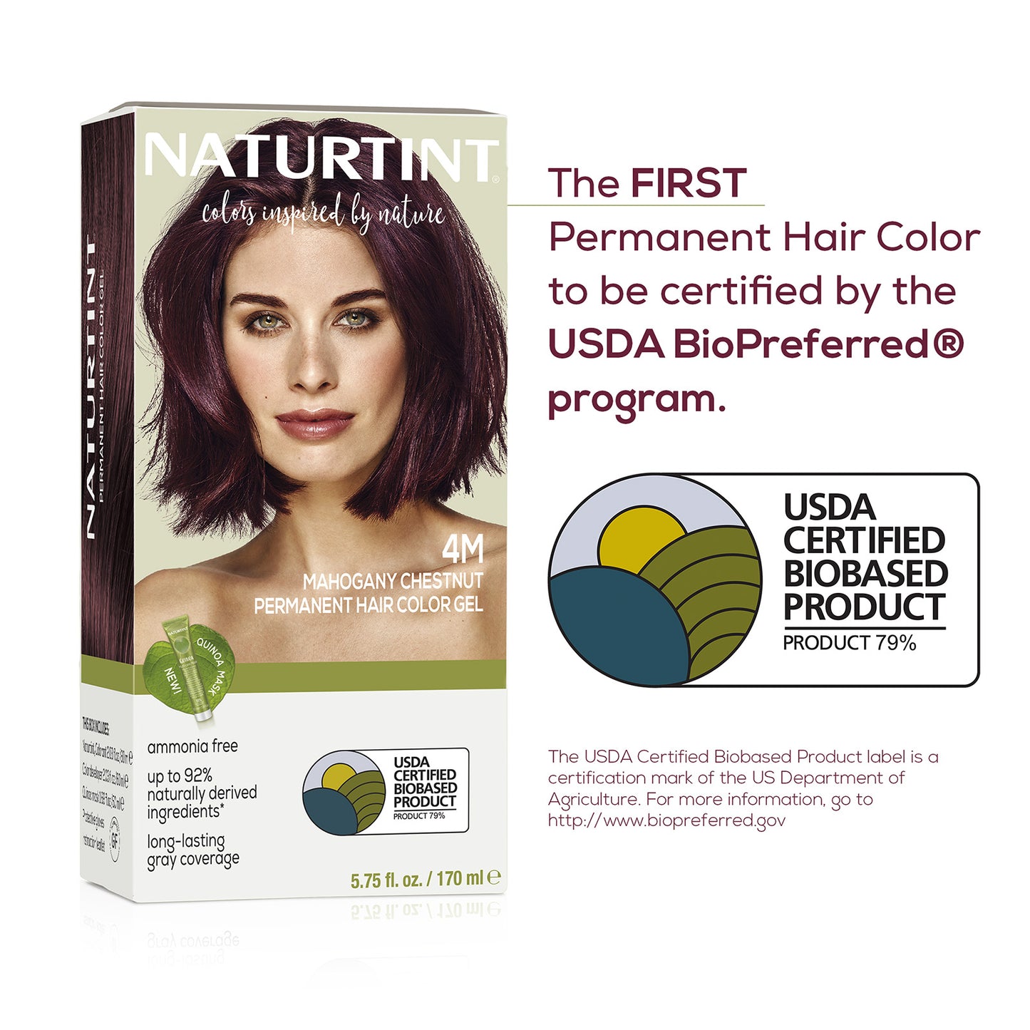 Naturtint Permanent Hair Color 4M Mahogany Chestnut (Packaging may vary)