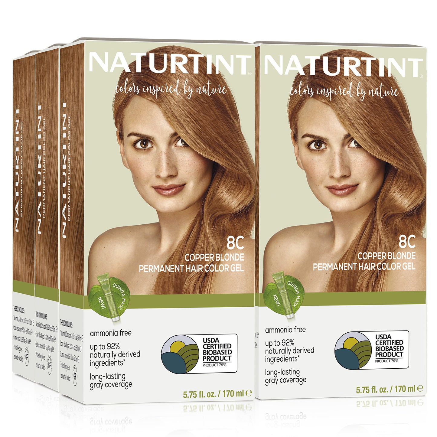 Naturtint Permanent Hair Color 8C Copper Blonde (Packaging may vary)