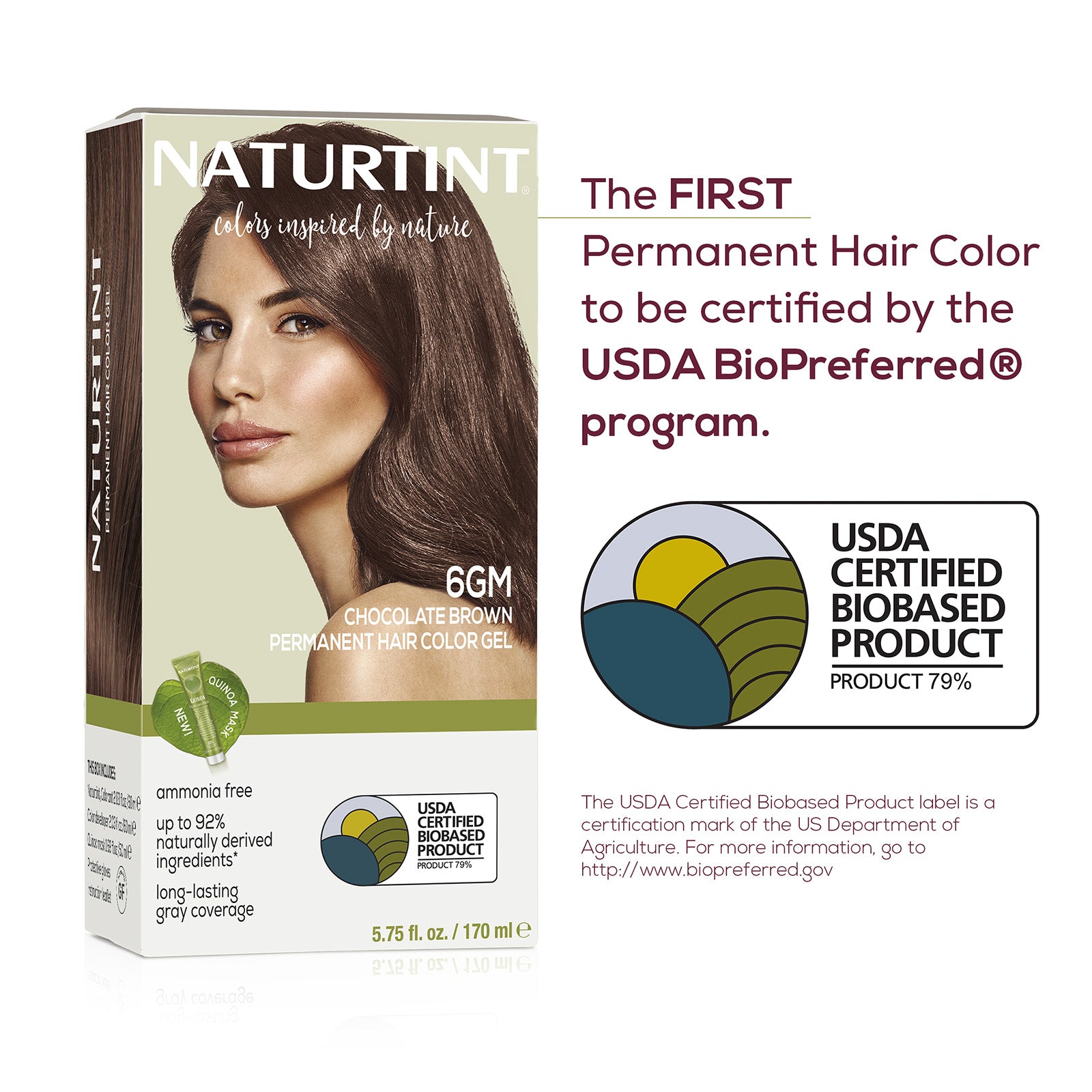 Naturtint - Permanent Hair Color high quality - 6GM Chocolate Brown - 5.75 Oz (Pack of 6)