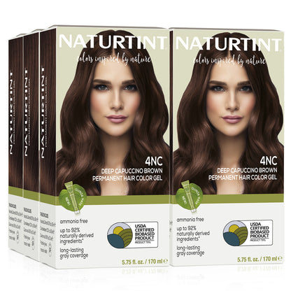 Naturtint Permanent Hair Color 4NC Deep Cappuccino Brown (Packaging may vary)