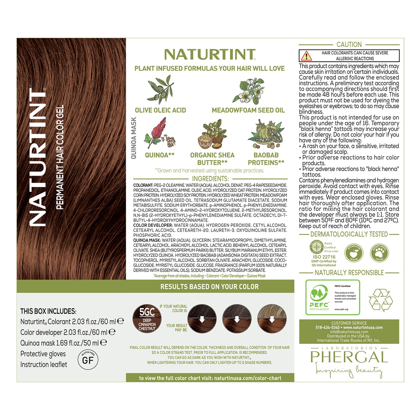 Naturtint Permanent Hair Color 5GC Deep Cinnamon Chestnut (Packaging may vary)