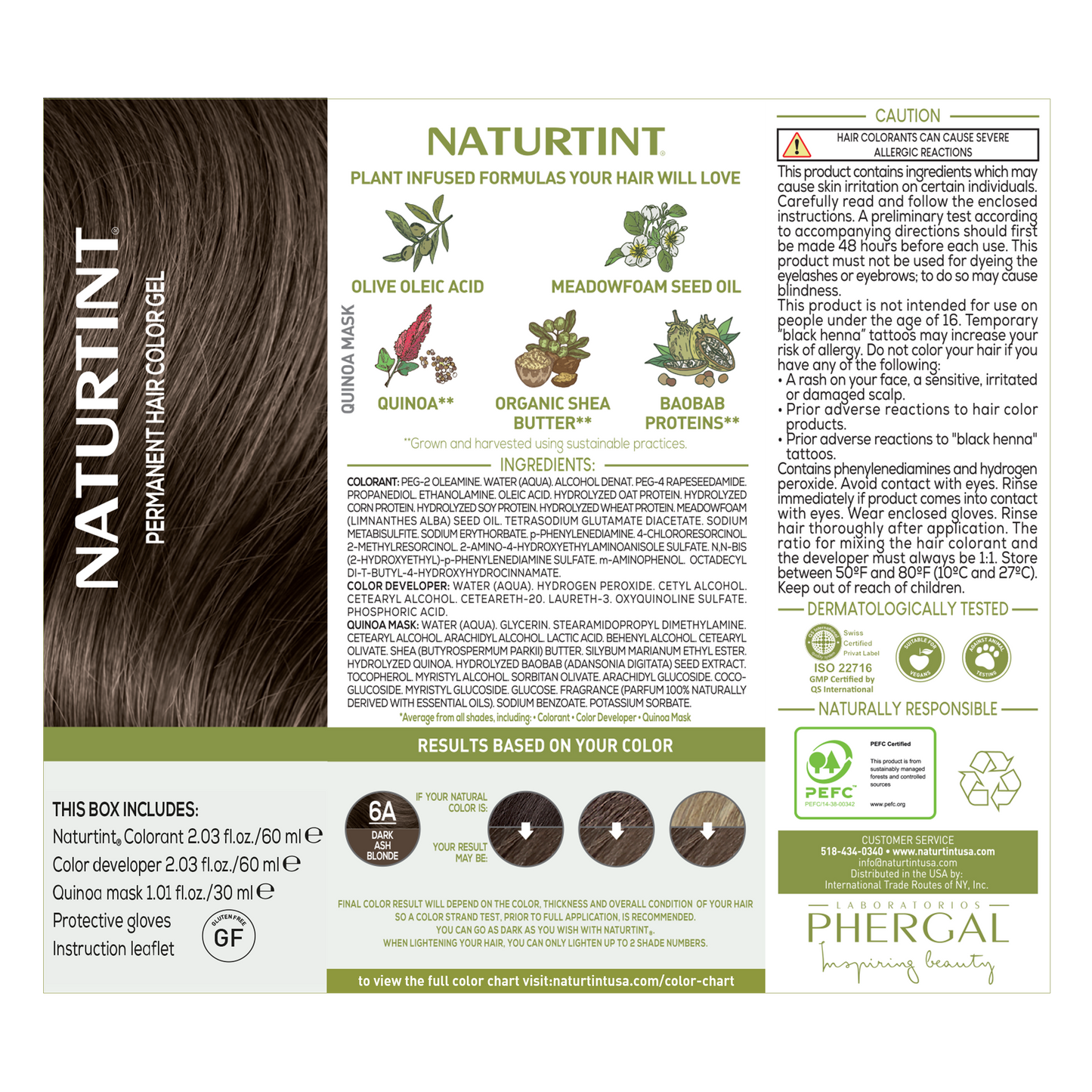 Naturtint Permanent Hair Color 6A Dark Ash Blonde (Packaging may vary)
