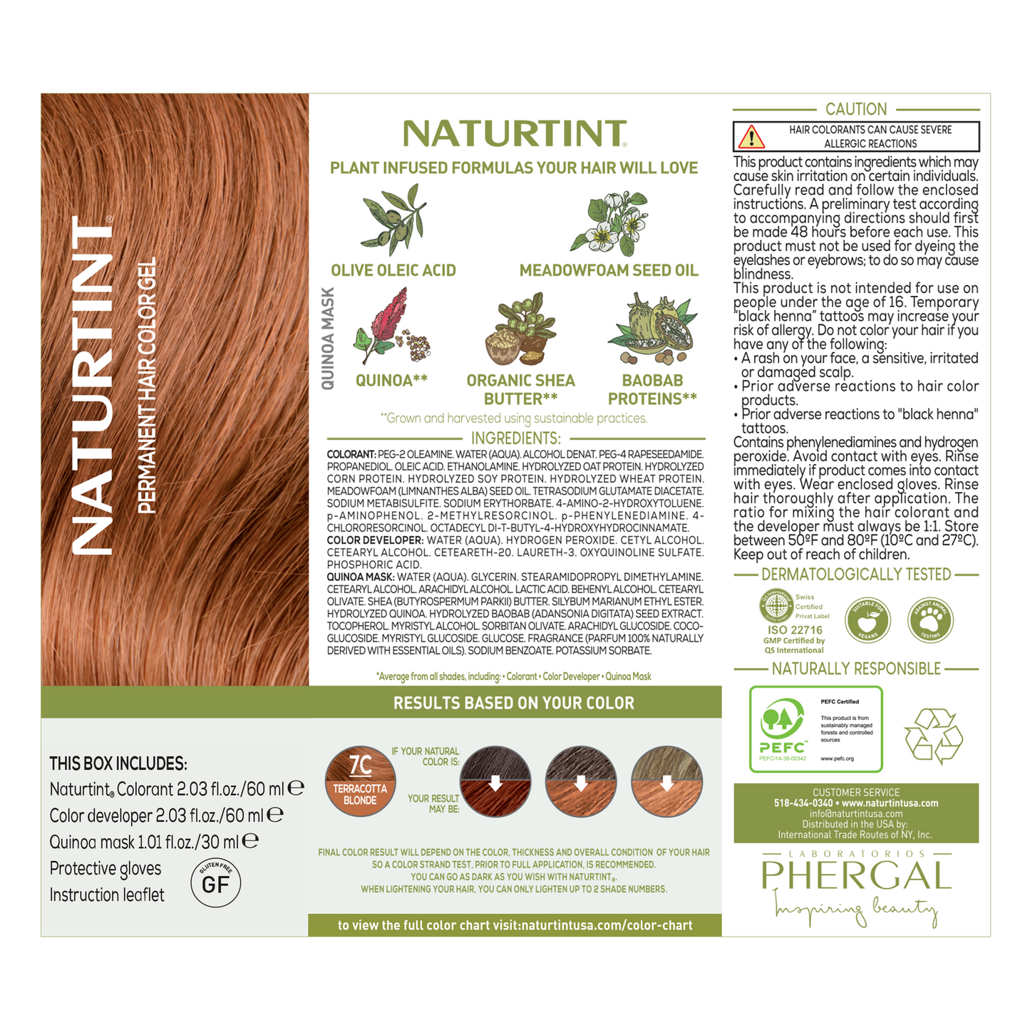 Naturtint Permanent Hair Color 7C Terracotta Blonde (Packaging may vary)