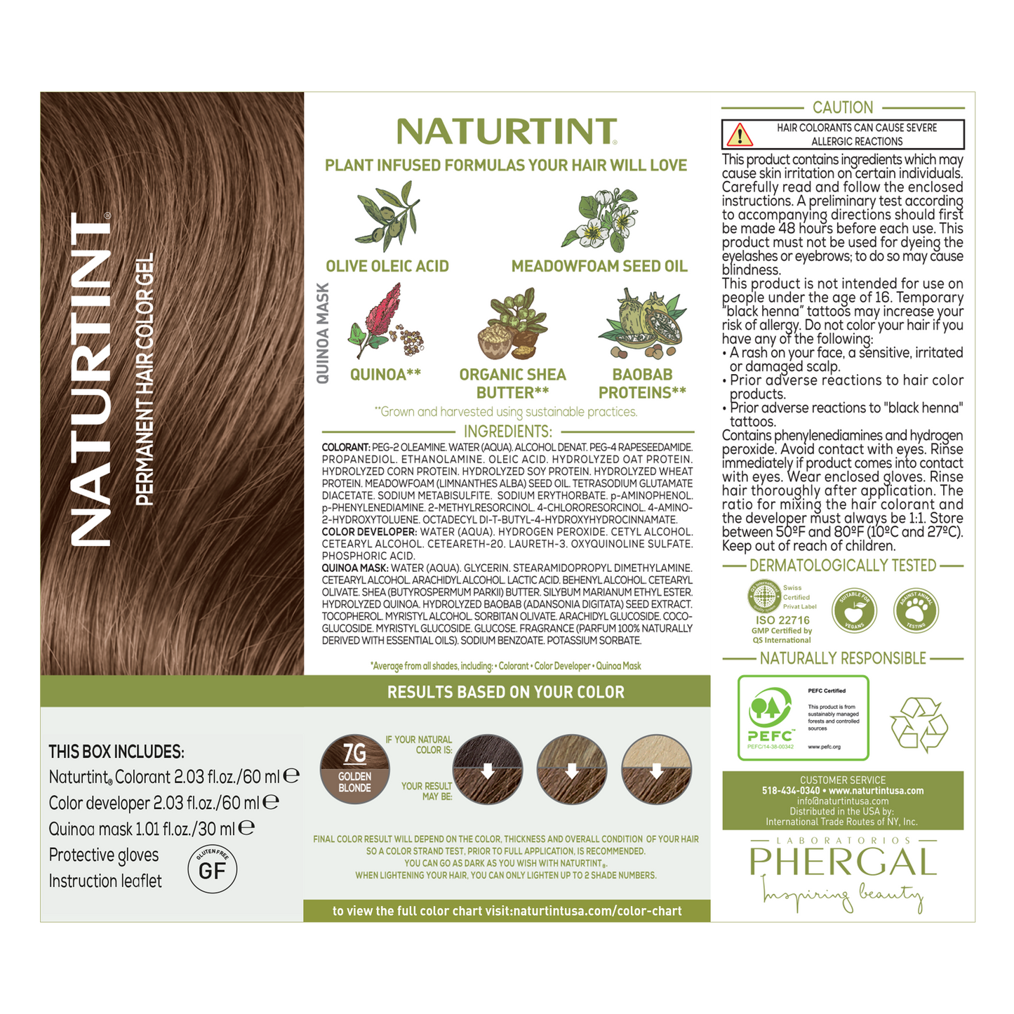 Naturtint Permanent Hair Color 7G Golden Blonde (Packaging may vary)