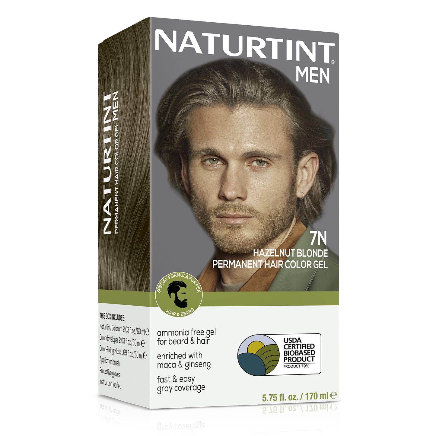 Naturtint Men's Permanent Hair Color 7N Hazelnut Blonde
