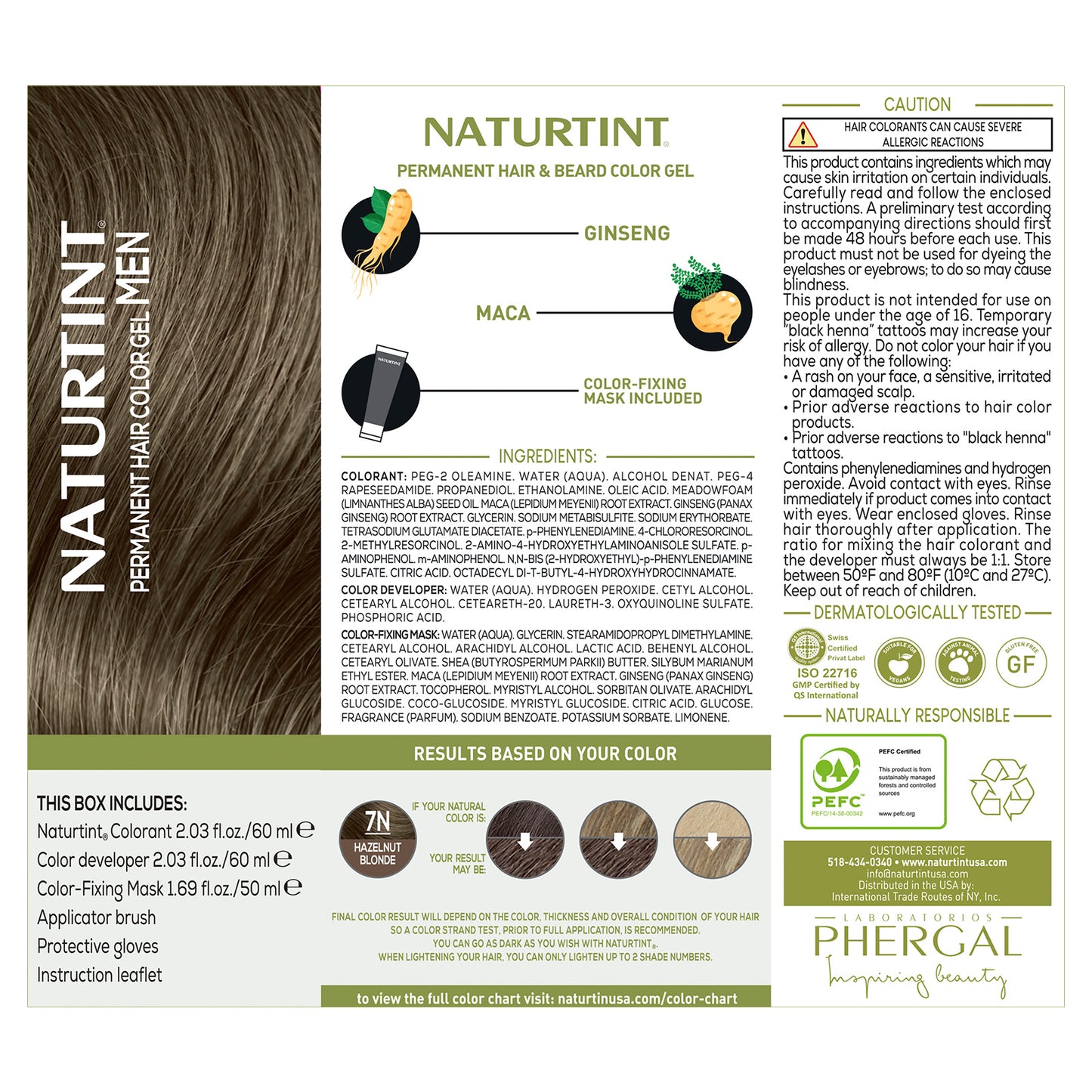 Naturtint Men's Permanent Hair Color 7N Hazelnut Blonde