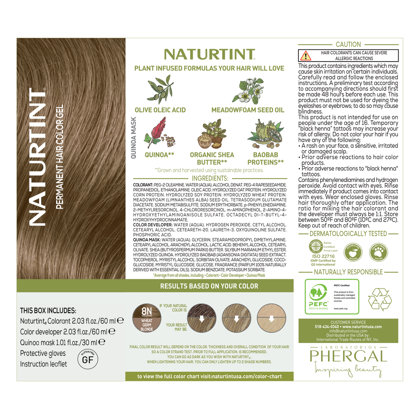 Naturtint Permanent Hair Color 8N Wheat Germ Blonde (Packaging may vary)