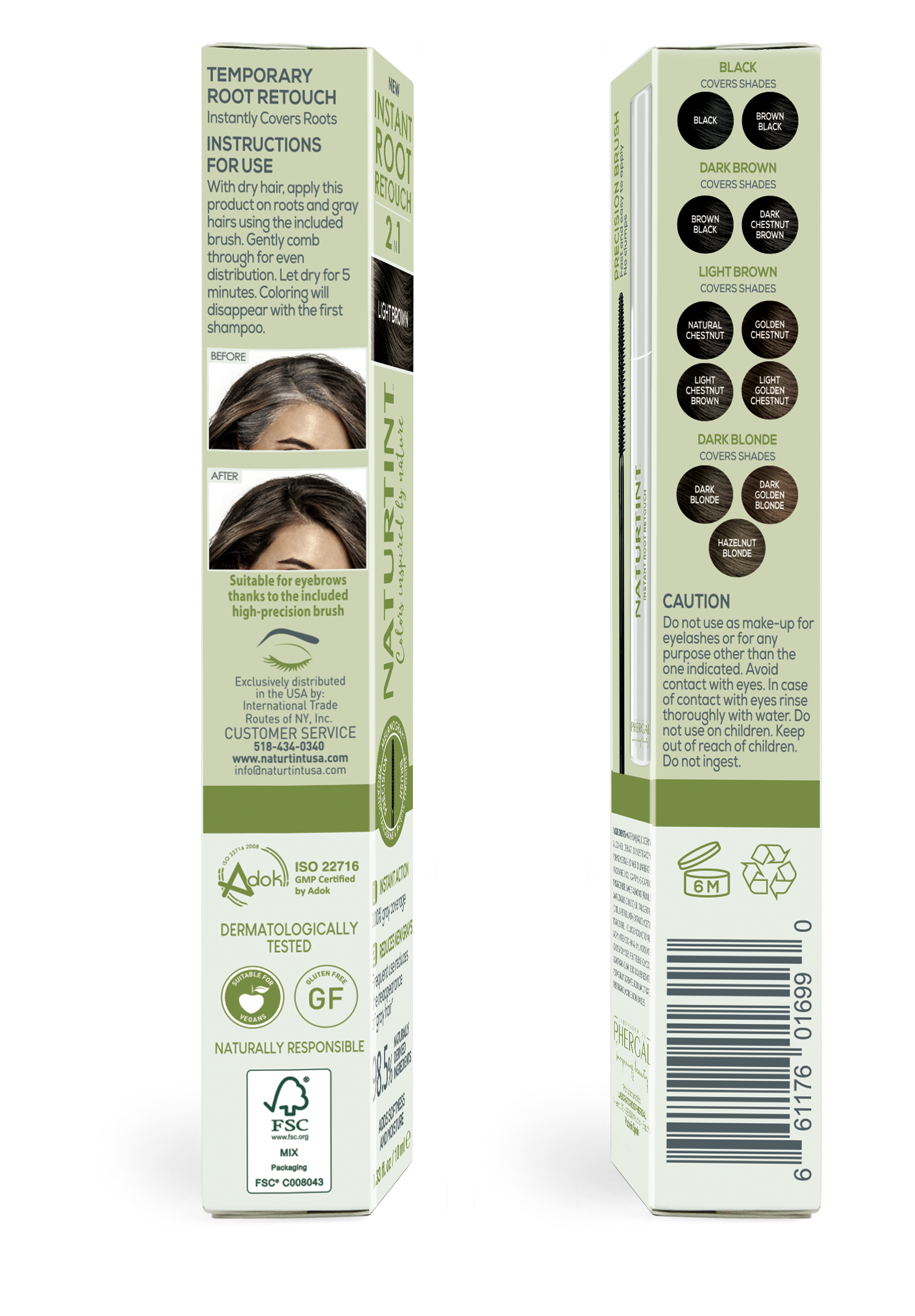 Instant Root Retouch 2 in 1 - Light Brown – Naturtint USA Instant Root Retouch 2 in 1 - Light Brown – Naturtint USA