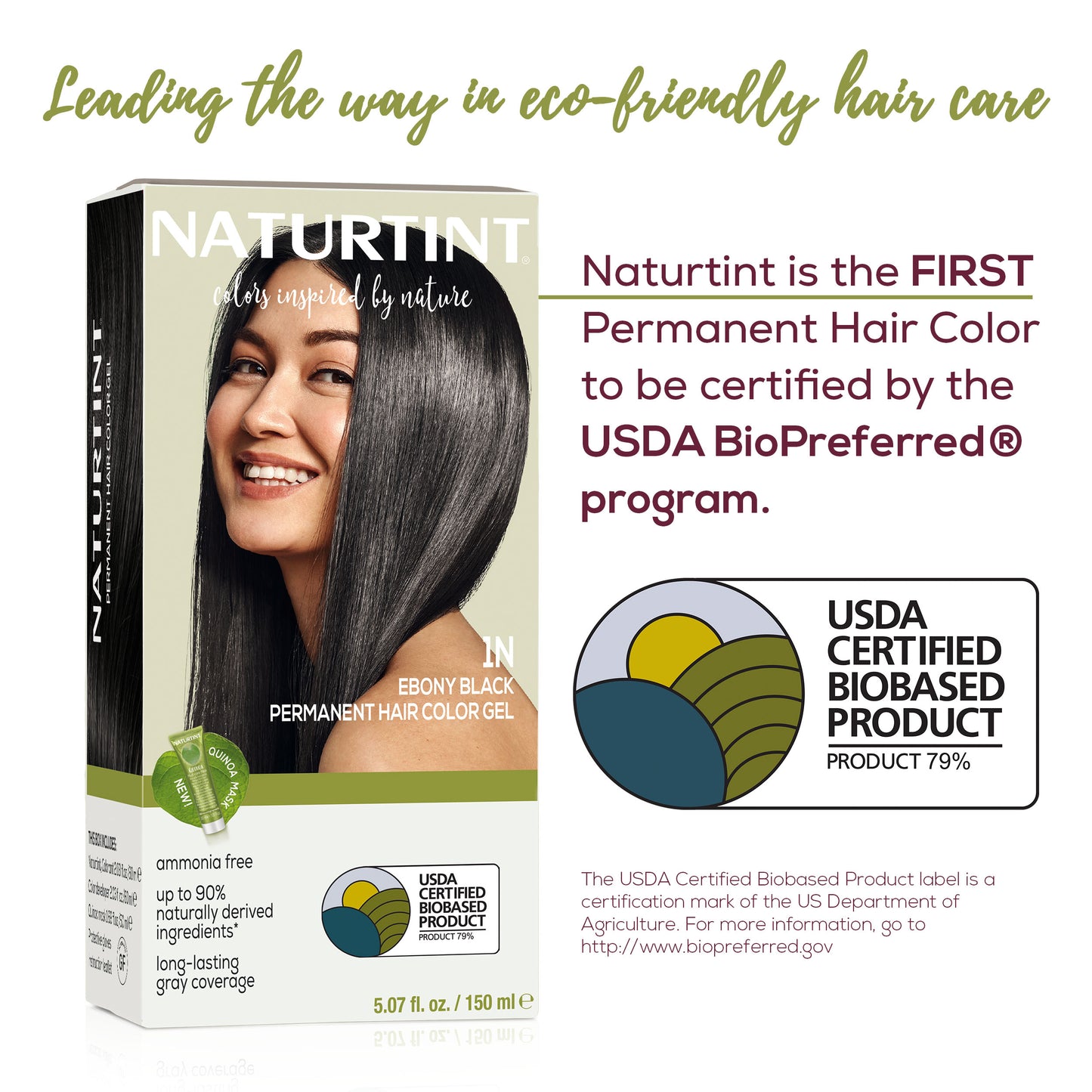 Naturtint Permanent Hair Color 1N Ebony Black (Packaging may vary)