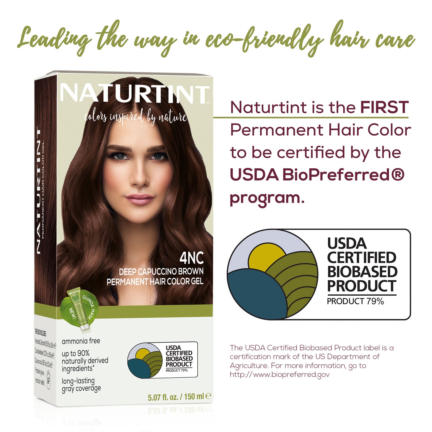 Naturtint Permanent Hair Color 4NC Deep Cappuccino Brown (Packaging may vary)
