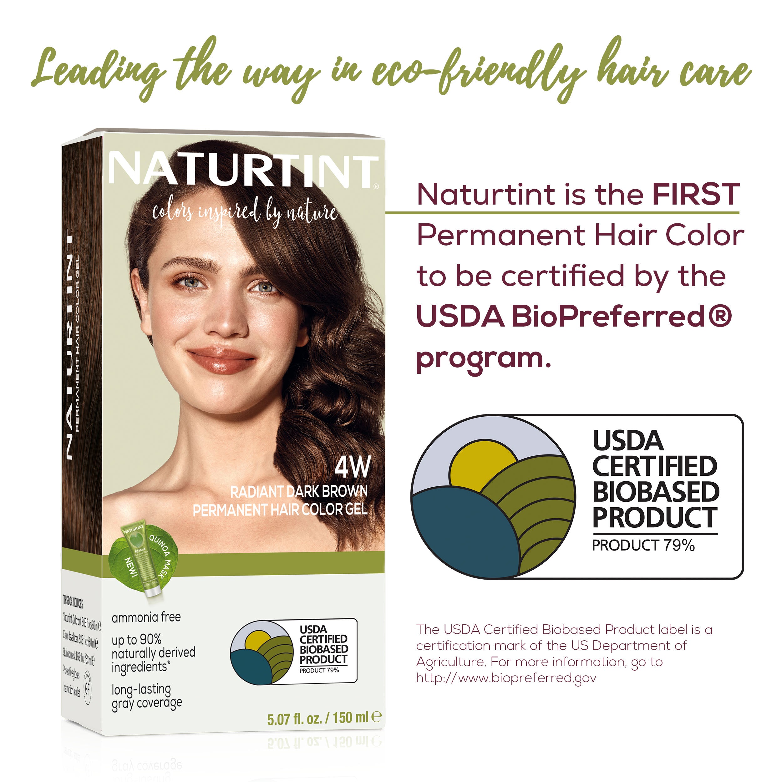 Naturtint Permanent Hair Color 4W Radiant Dark Brown (Packaging