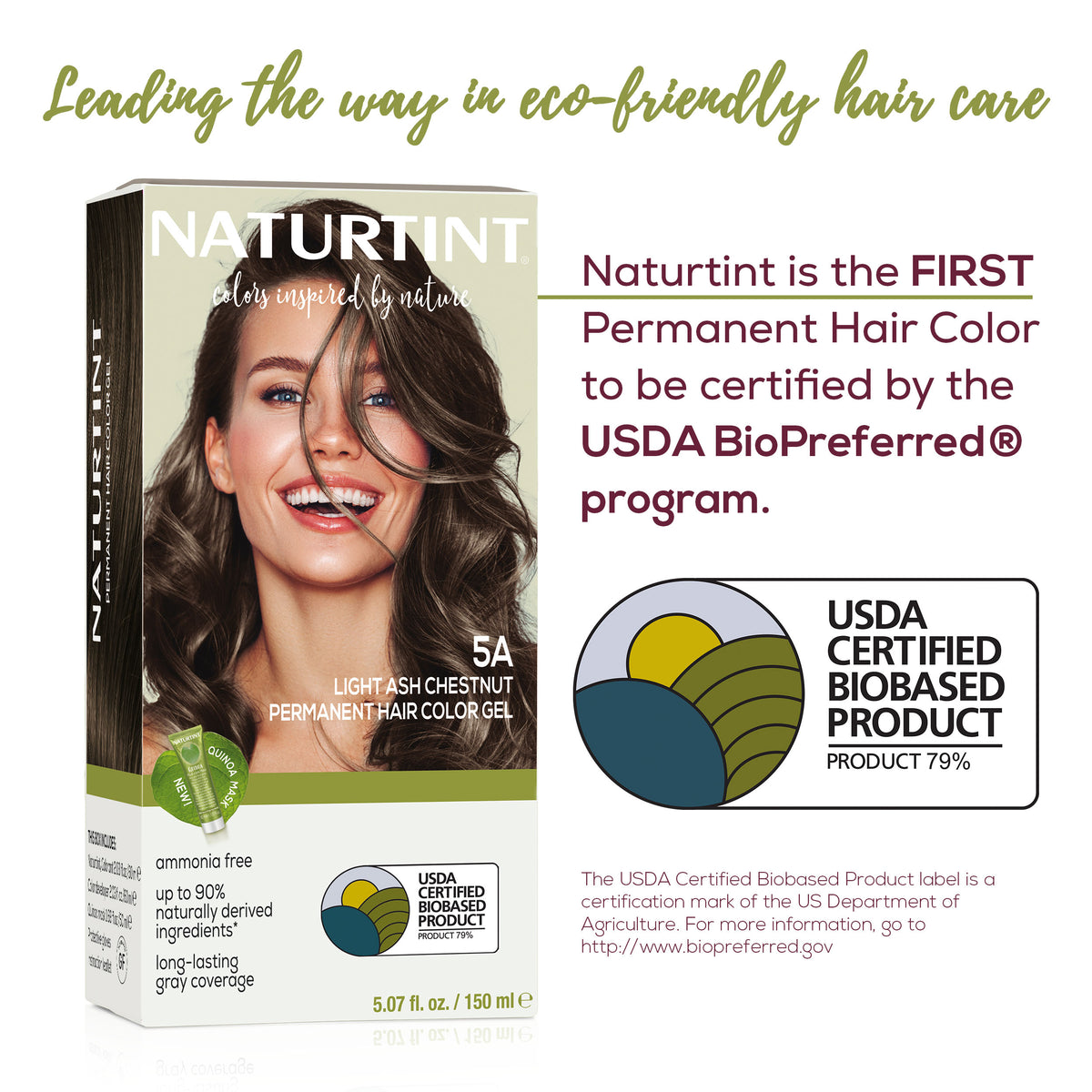 Naturtint Permanent Hair Color 5A Light Ash Chestnut (Packaging may va ...